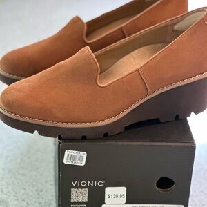 Vionic suede wedge